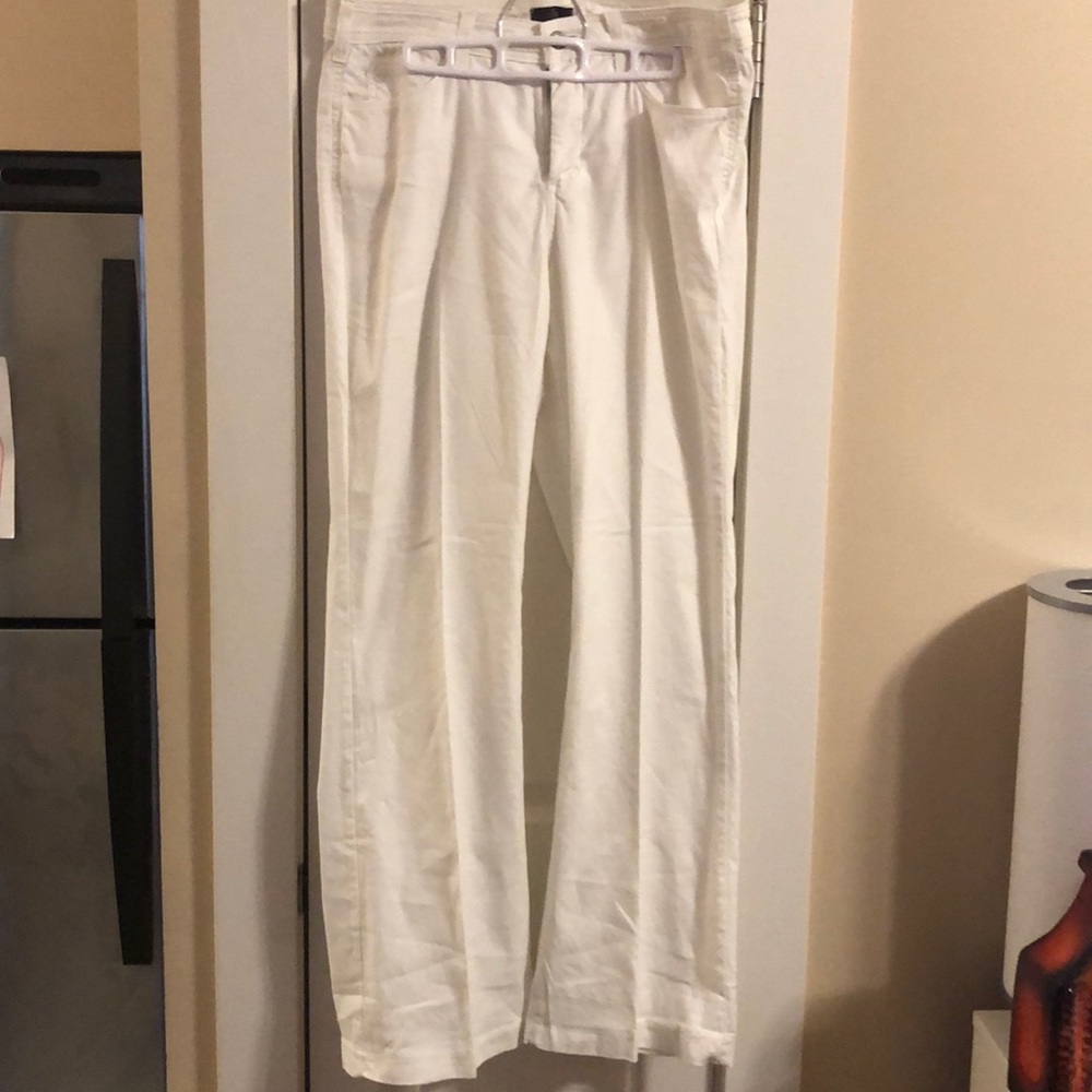 NYDJ white linen trousers size 12